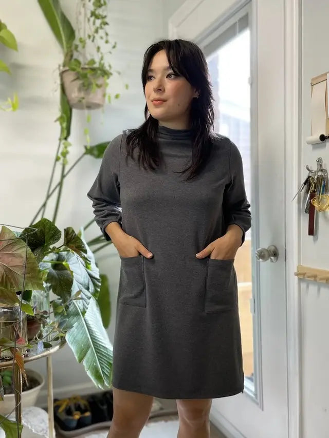 Tunique Longue Mia Soana Noir Et Gris - Taille 36/38, Dos Plus Court, Occasion En Très Bon état