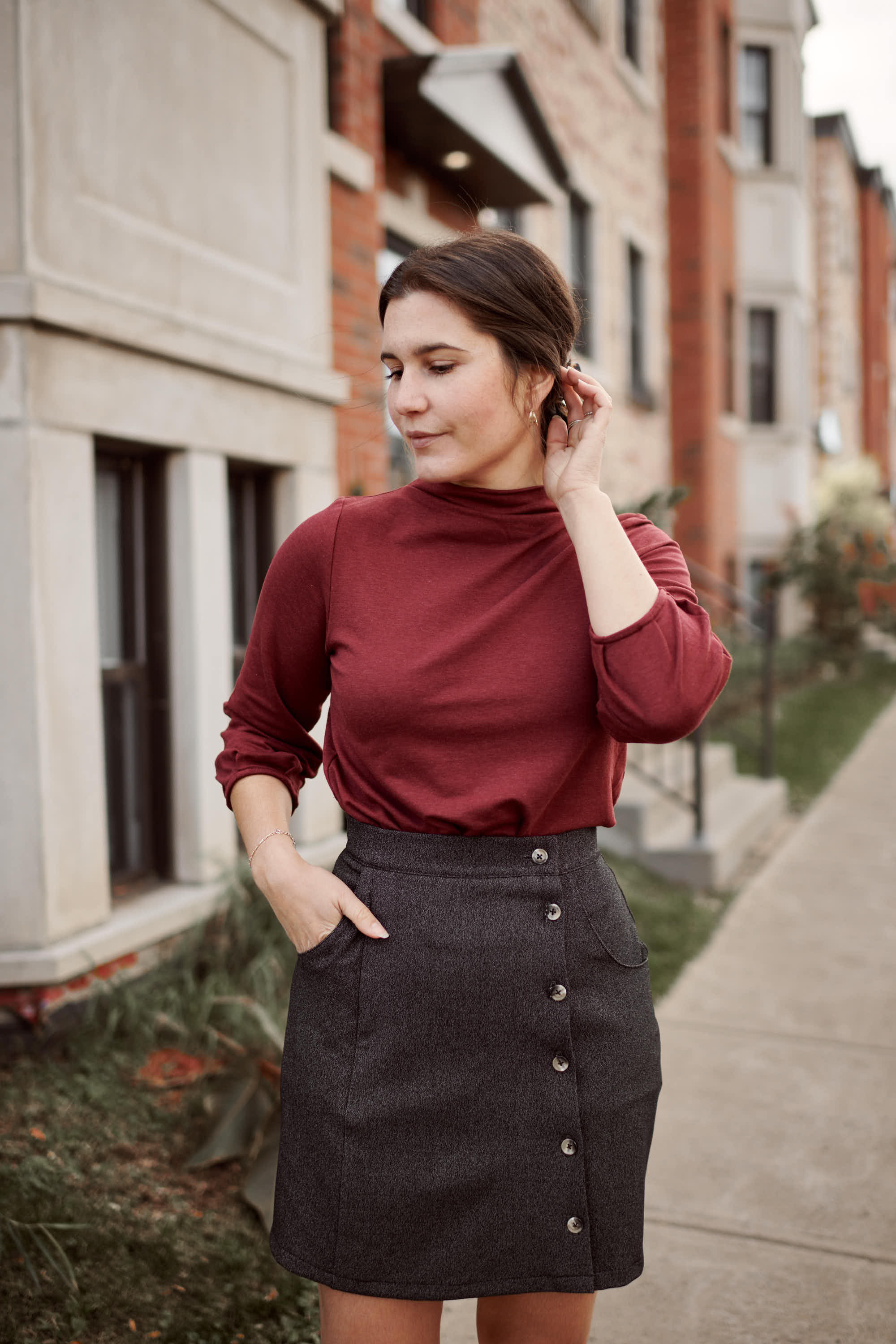 Mini-jupe Noire Clements Ribeiro Taille 28 - En Laine, Fermeture Zip - Longueur 18 Pouces - Occasion Très Bon état